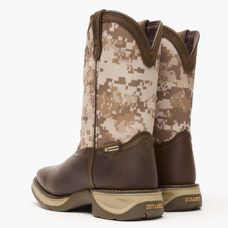 Lil' Rebel by Durango® Big Kids Desert Camo Western Boot - back