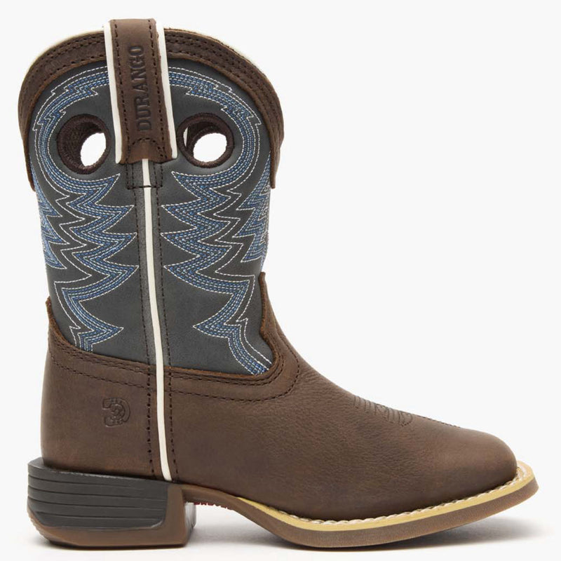 Durango® Lil' Rebel Pro Little Kid's Blue Western Boots - profile
