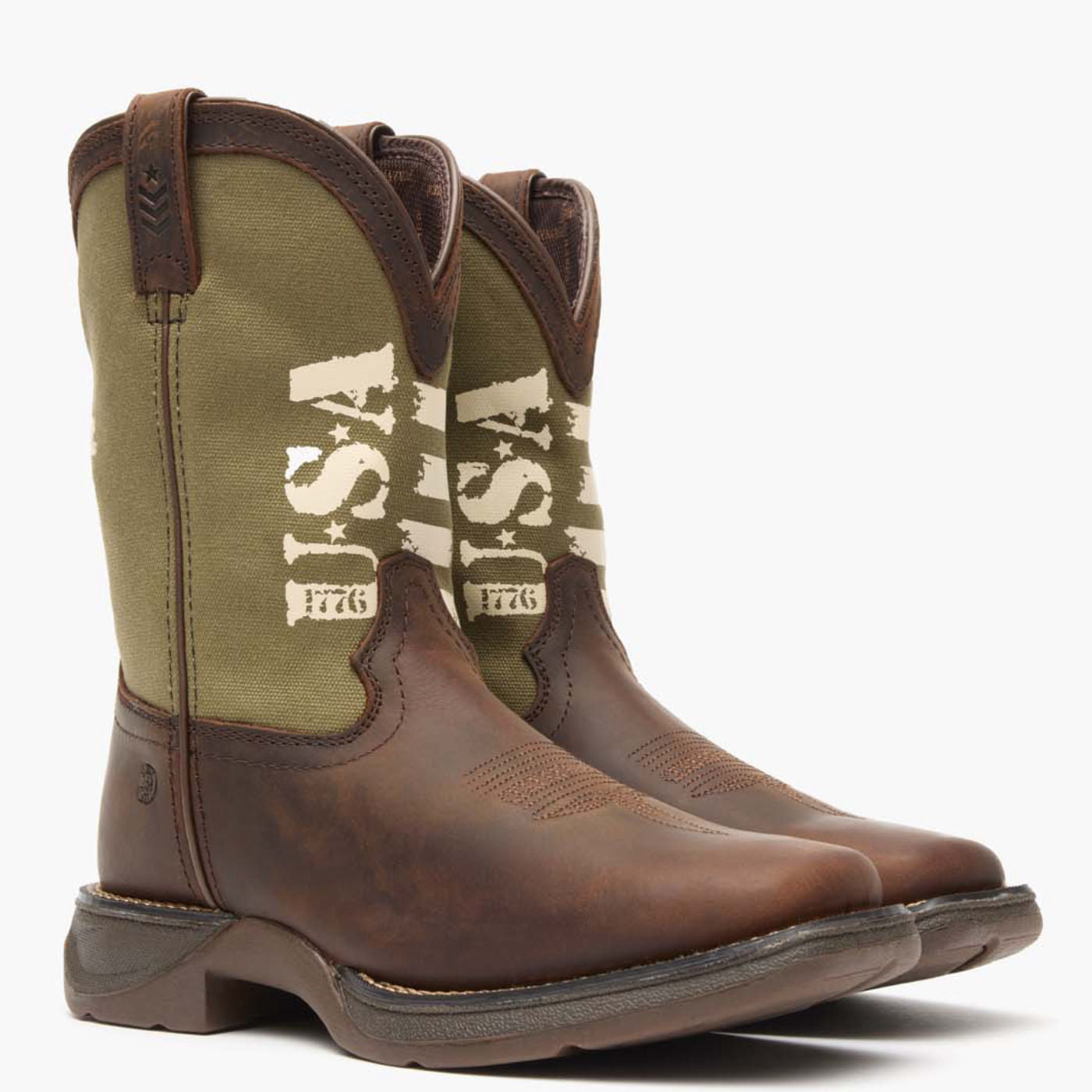 Lil' Rebel by Durango® Big Kids' Army Western Boot - 12