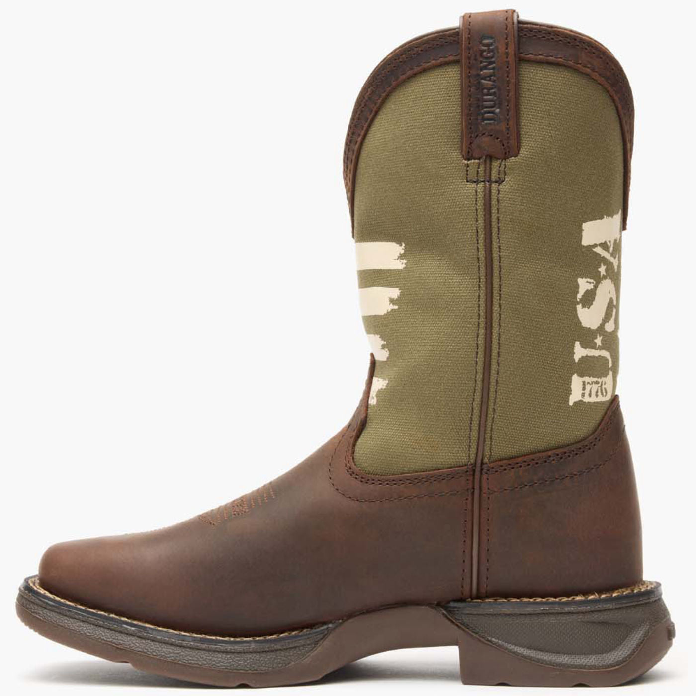 Lil' Rebel by Durango® Big Kids' Army Western Boot - profile