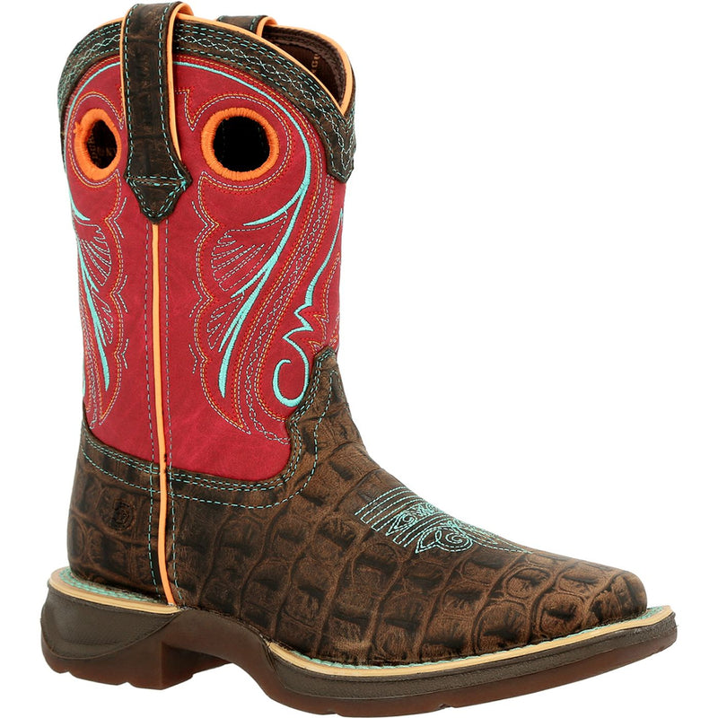 Lil' Rebel by Durango® Big Kids Gator Emboss Western Boot - main