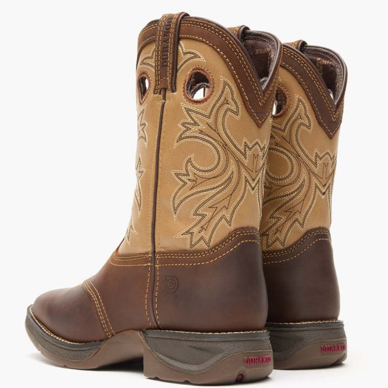 Lil' Rebel by Durango® Big Kids Brown Tan Western Boot - back