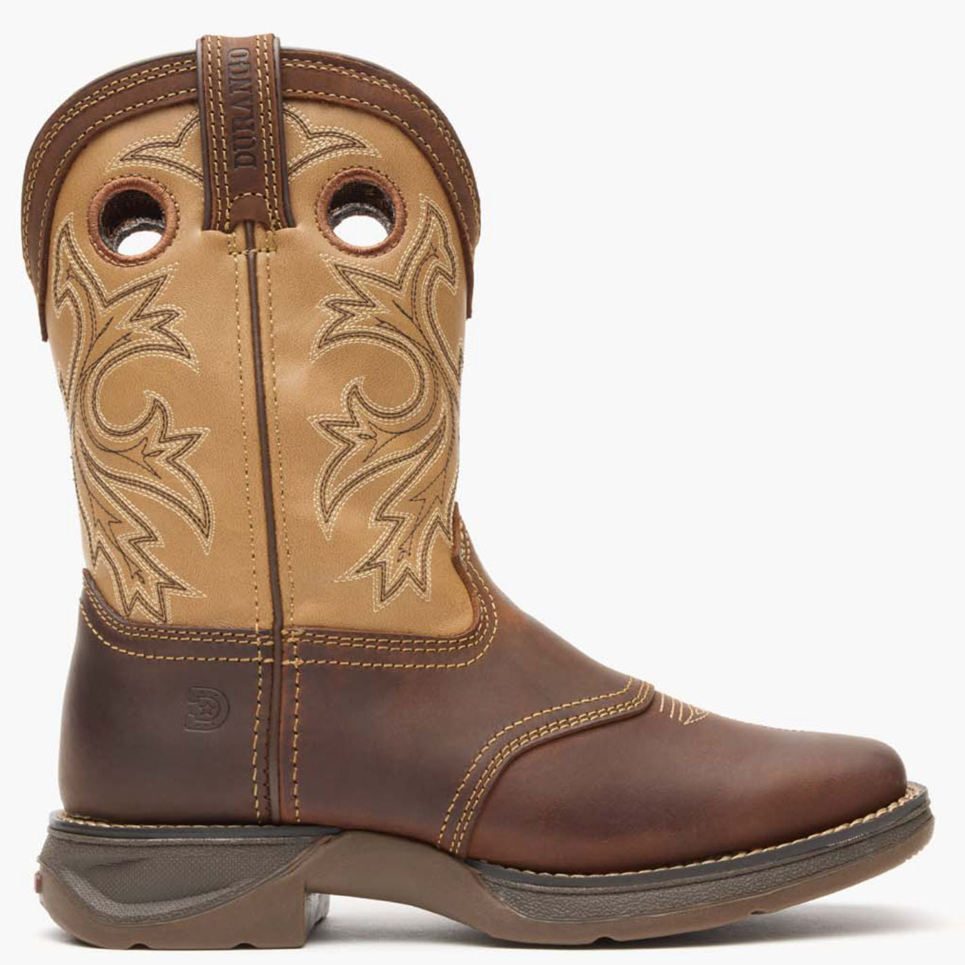 Lil' Rebel by Durango® Big Kids Brown Tan Western Boot - profile