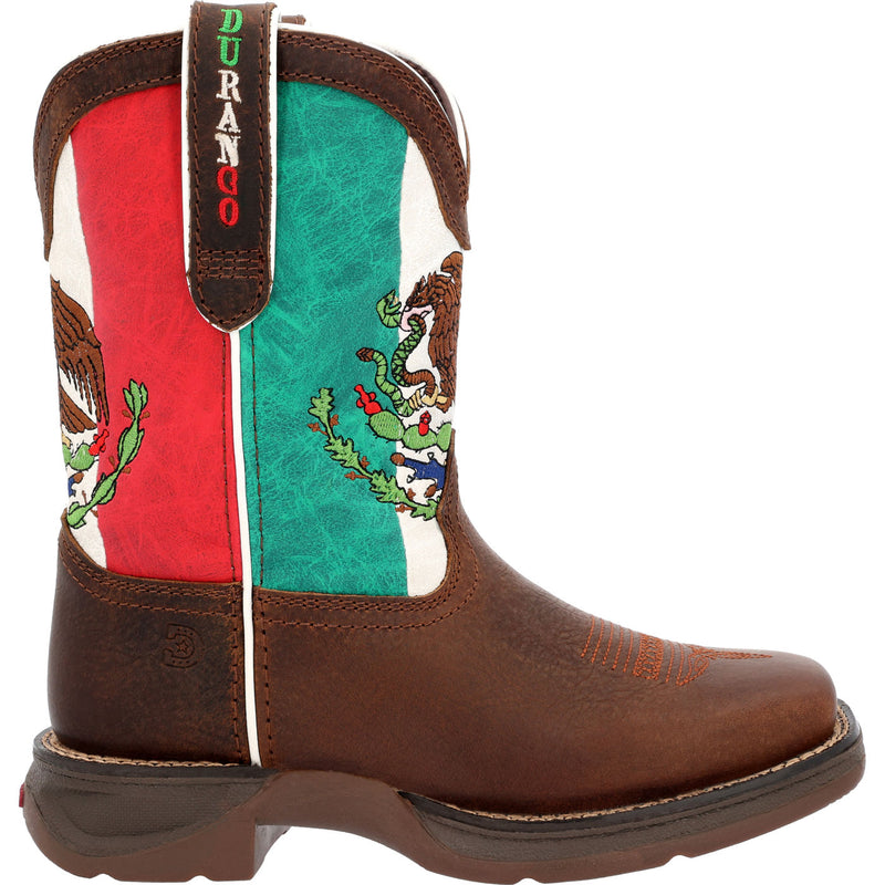 Lil' Rebel™ by Durango® Big Kids' Mexican Flag Western Boot - profile