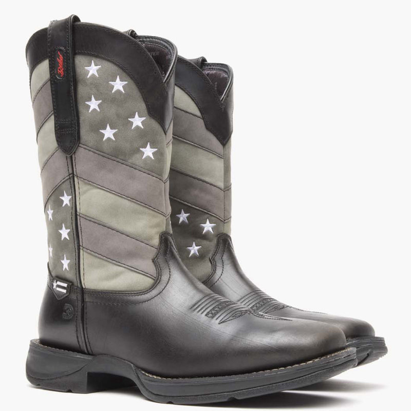 Rebel by Durango® Faded Black Flag Western Boot - 12