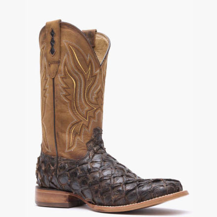 Durango® Premium Exotics™ Dark Brown Pirarucu Western Boot