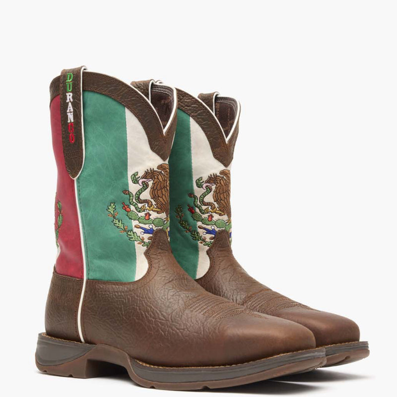 Rebel by Durango® Steel Toe Mexico Flag Western Boot - 12