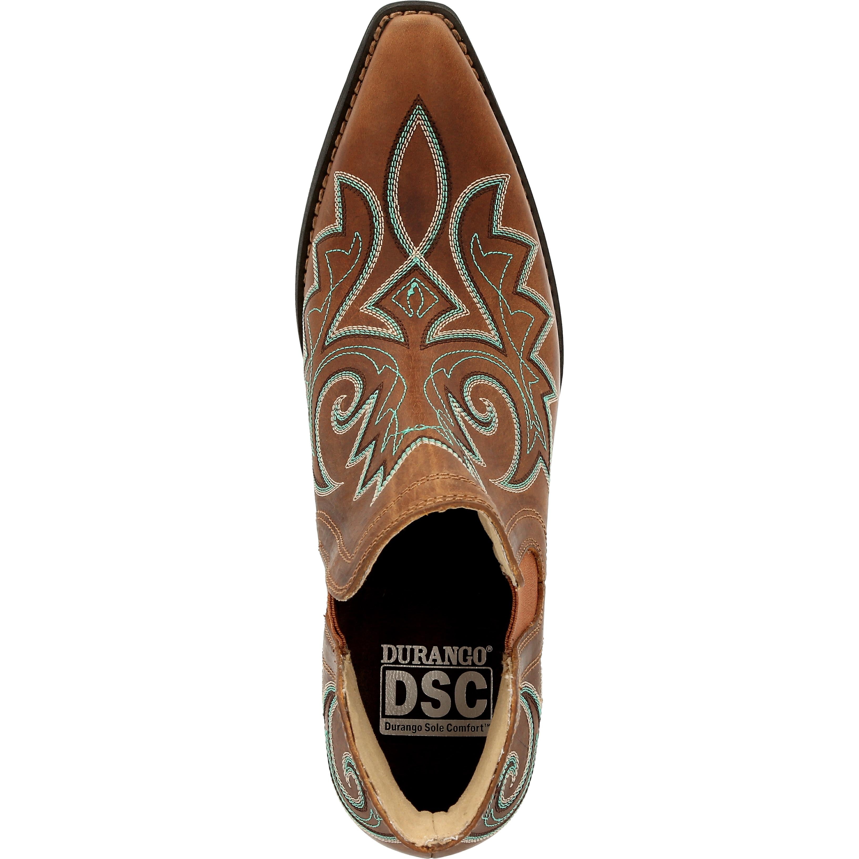 Crush by Durango® Women's Golden Brown Western Fashion Bootie - birdseye