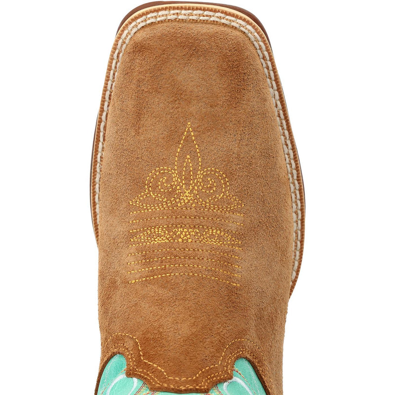Lady Rebel by Durango® Women's Dusty Brown & Sky Blue Western Boot - birdseye