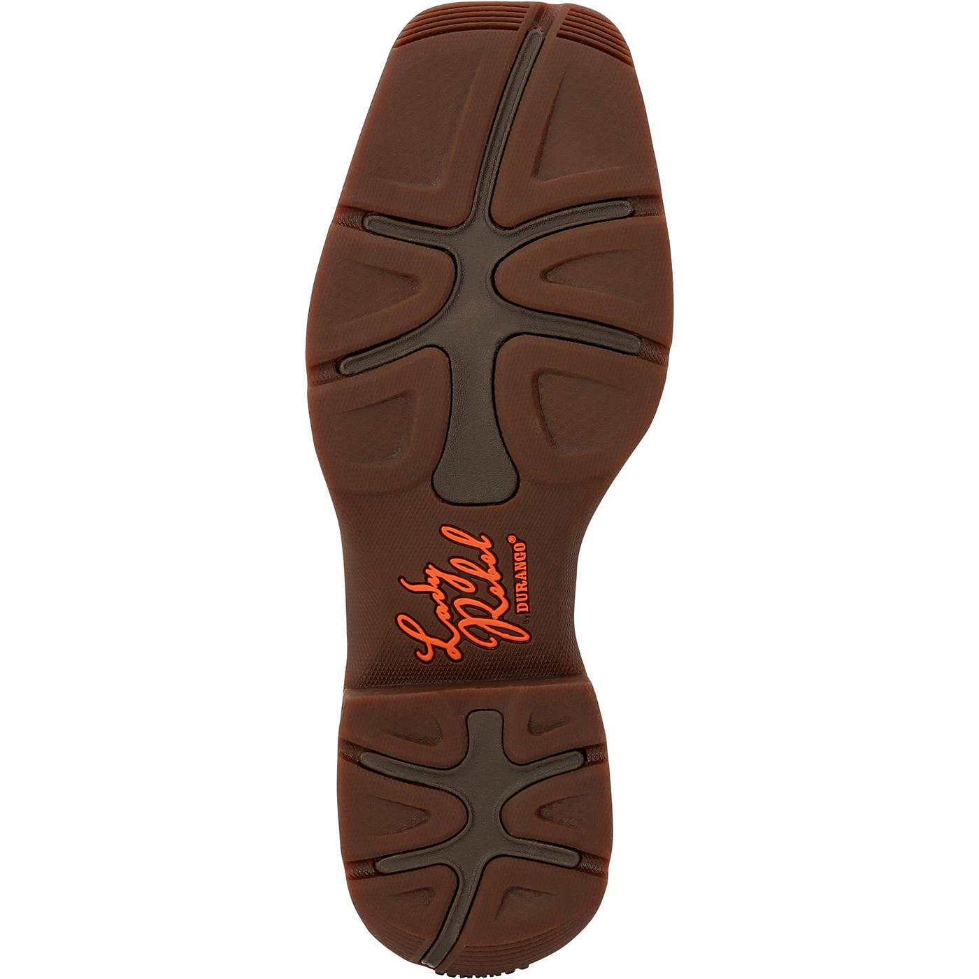 Lady Rebel by Durango® Women's Dusty Brown & Sky Blue Western Boot - outsole