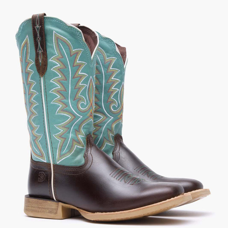 Durango® Lady Rebel Pro™ Women's Bay Brown Artic Blue Western Boot - 12
