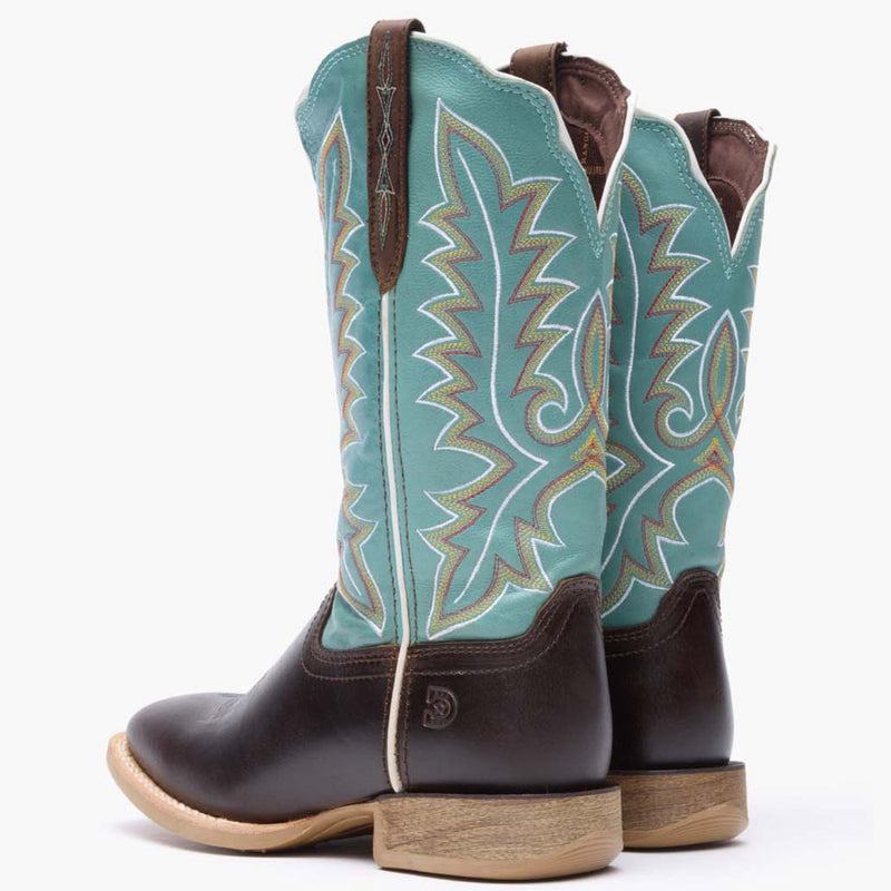 Durango® Lady Rebel Pro™ Women's Bay Brown Artic Blue Western Boot - back