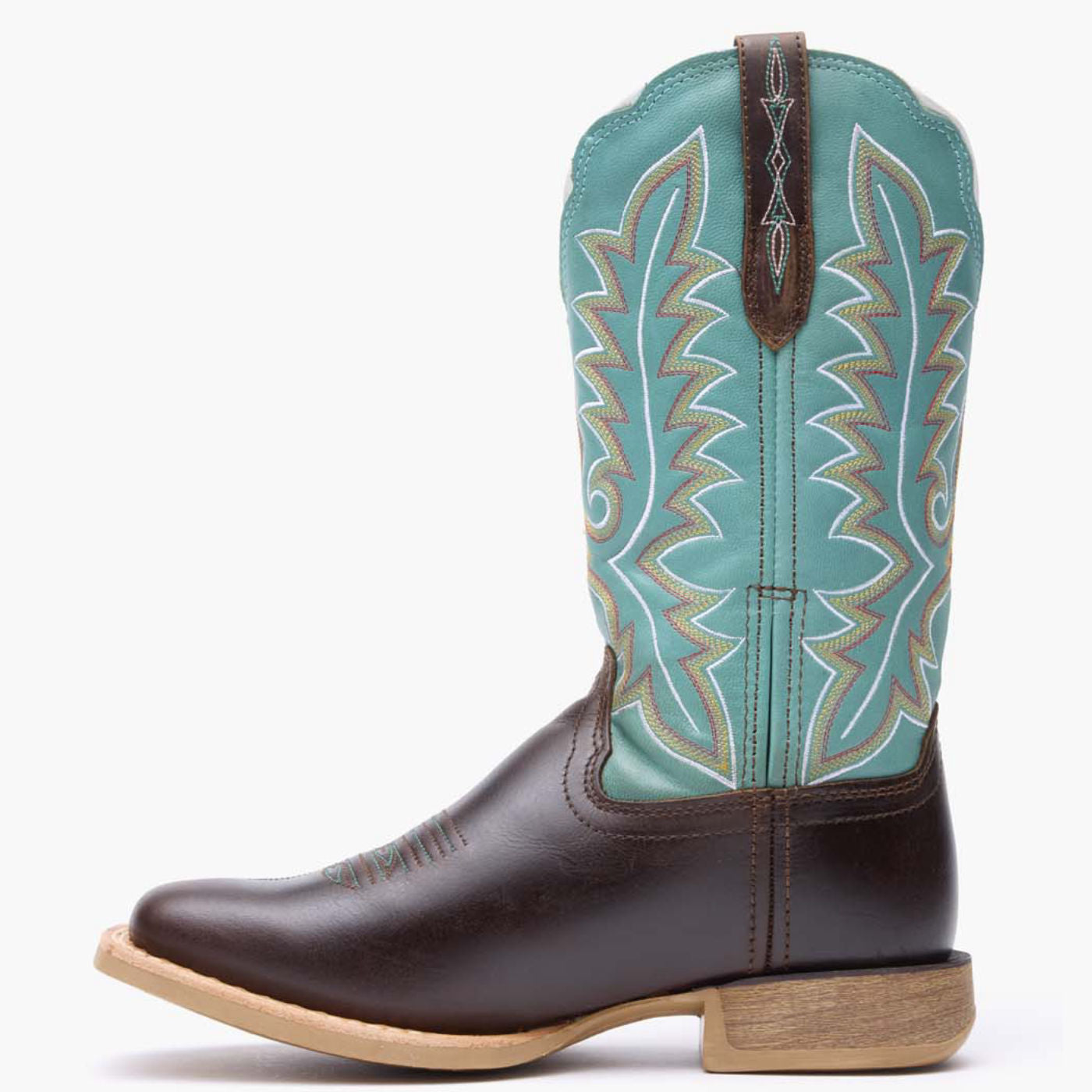 Durango® Lady Rebel Pro™ Women's Bay Brown Artic Blue Western Boot - profile
