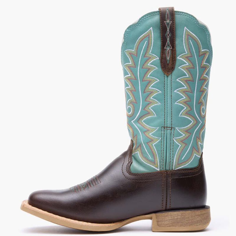 Durango® Lady Rebel Pro™ Women's Bay Brown Artic Blue Western Boot - profile