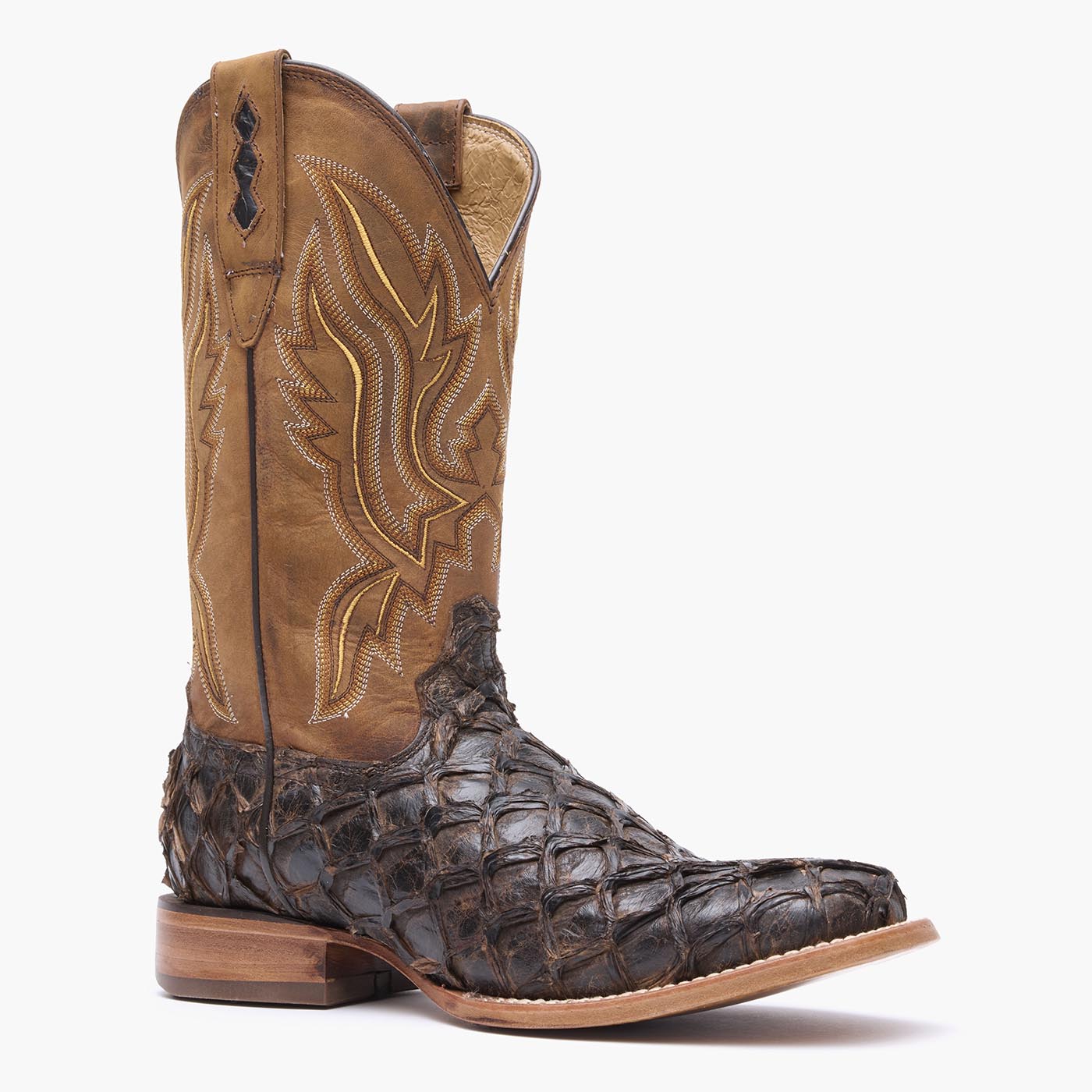 Durango® Premium Exotics™ Dark Brown Pirarucu Western Boot