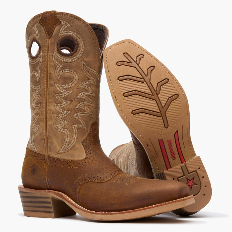 Front pair view of Durango® men’s 12” Adobe Brown/Sandstone Rebel Pro™