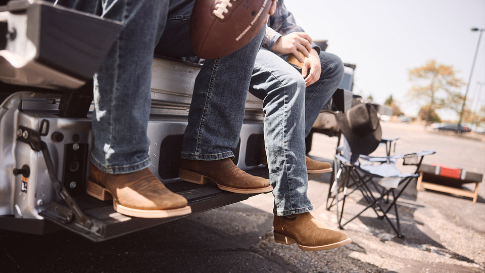 Durango Boots being worn at a tailgate