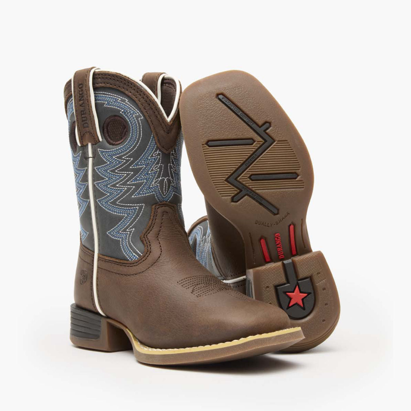 Durango® Lil' Rebel Pro™ Big Kid's Blue Western Boot - outsole