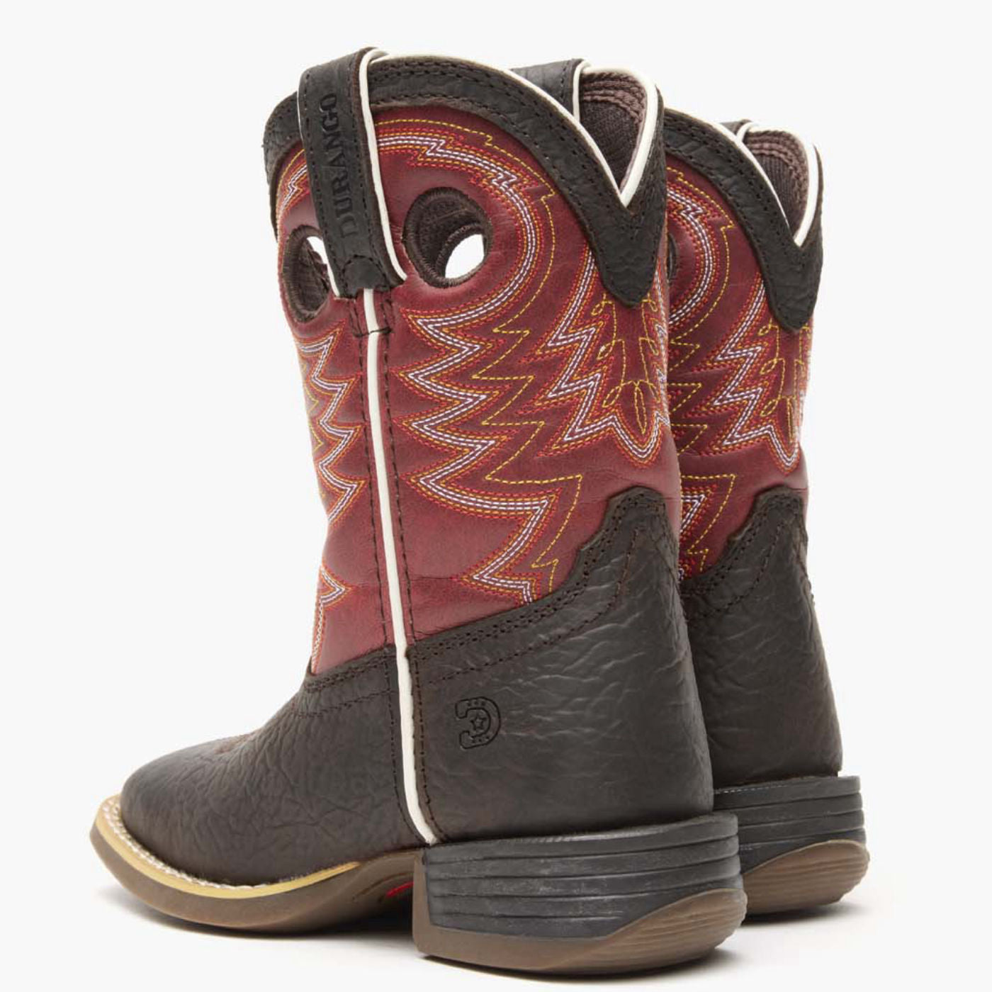 Durango® Lil' Rebel Pro Big Kid's Red Western Boot - back