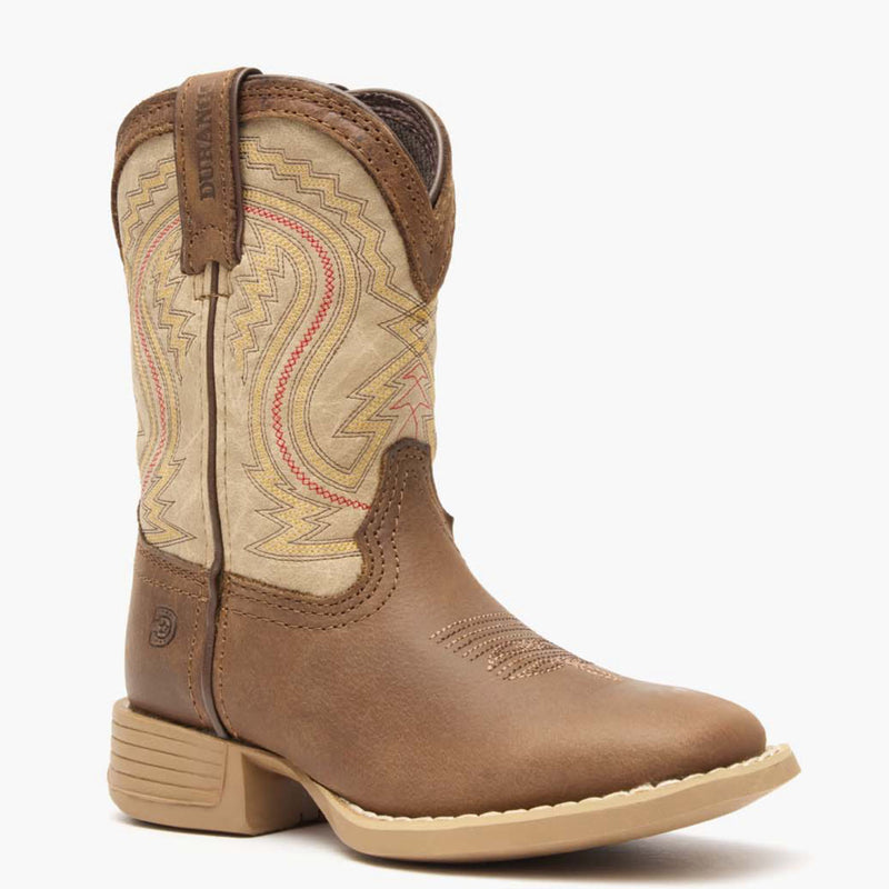 Durango® Lil' Rebel Pro™ Big Kids' Coffee and Bone Western Boot - main