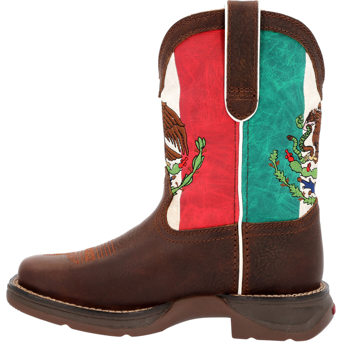 Lil' Rebel™ by Durango® Big Kids' Mexican Flag Western Boot - profile