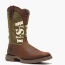Rebel by Durango® Army Green USA Print Western Boot - main