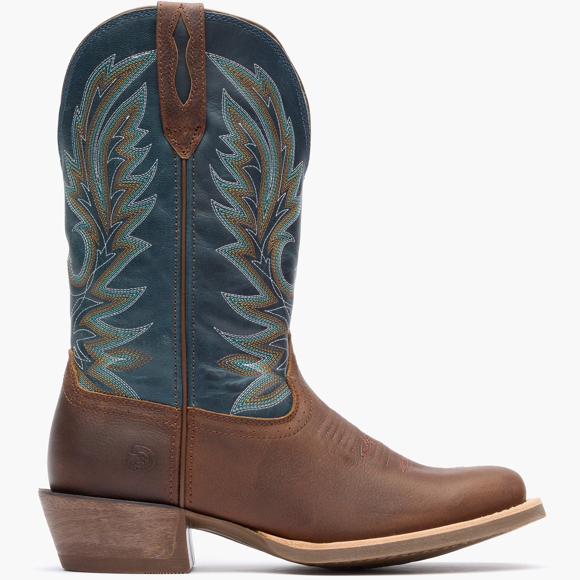 Profile view of men’s 12” Western Hickory/Denim Durango® Rebel Pro™ Boot