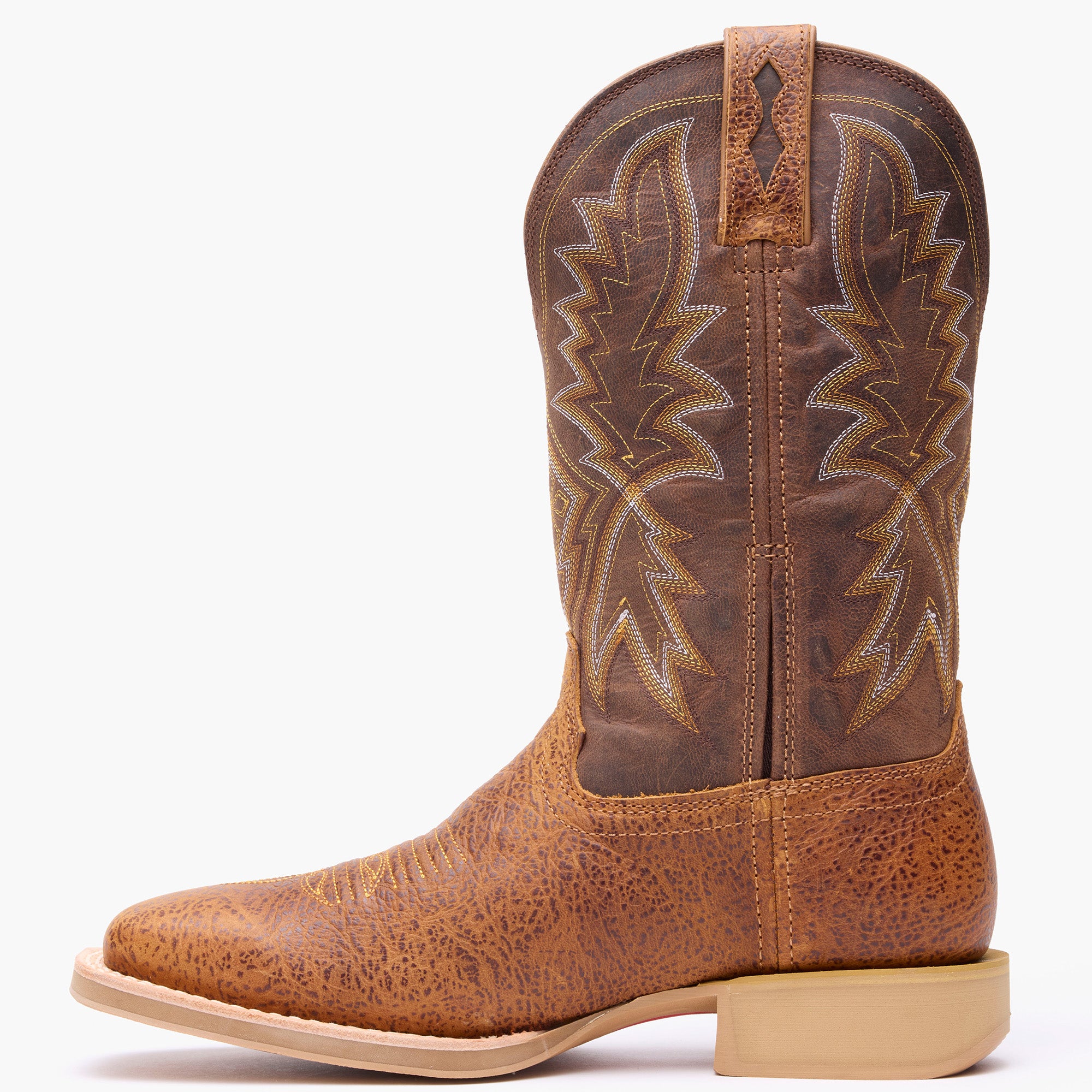 Instep Profile view of men’s 12” Western Rustic Tan/Tobacco Durango® Rebel Pro Lite™ Boot