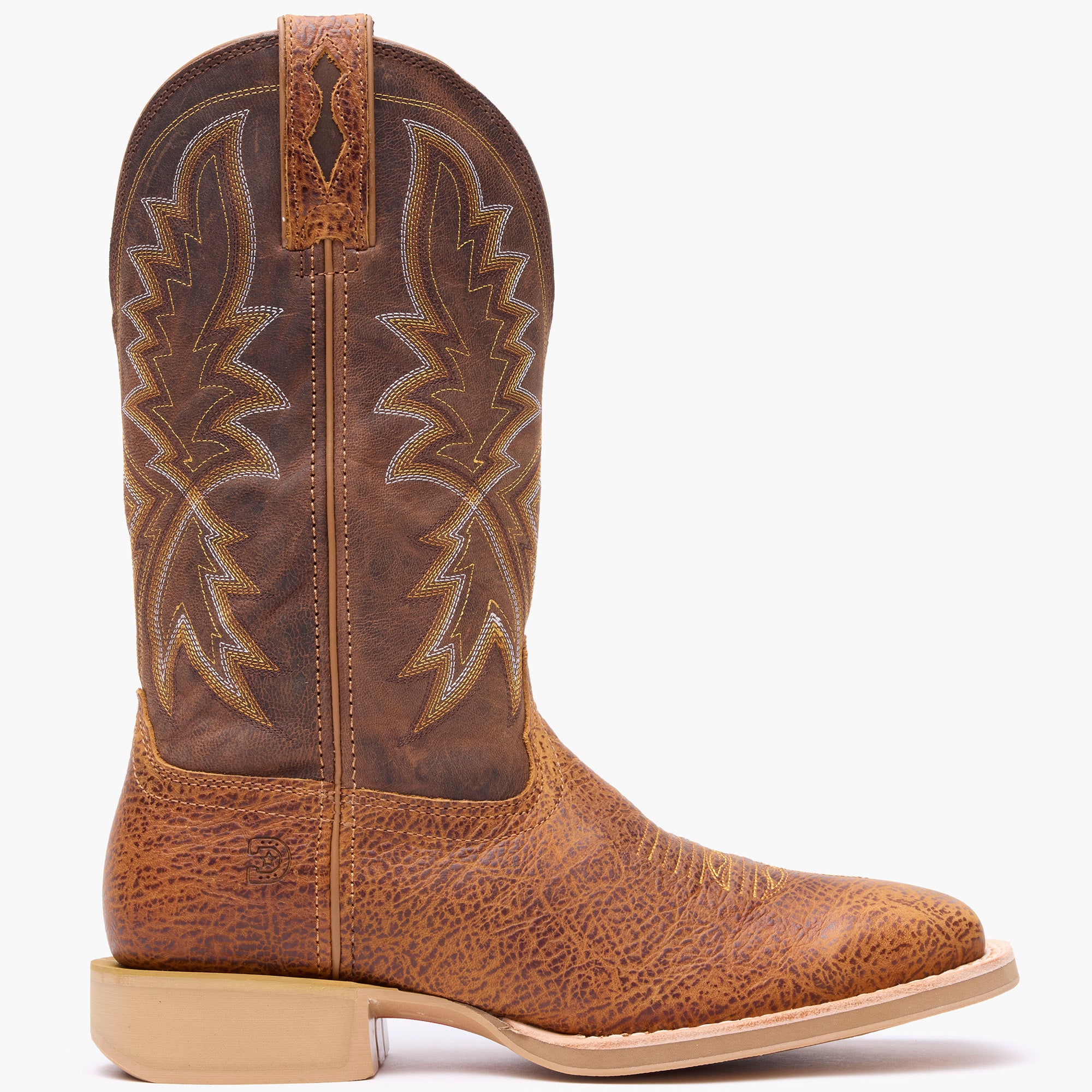 Profile view of men’s 12” Western Rustic Tan/Tobacco Durango® Rebel Pro Lite™ Boot