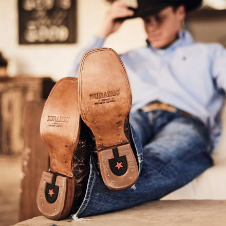 Durango Premium Exotics Dark Brown Pirarucu Western Boot Durango Premium Exotics Dark Brown Pirarucu Western Boot