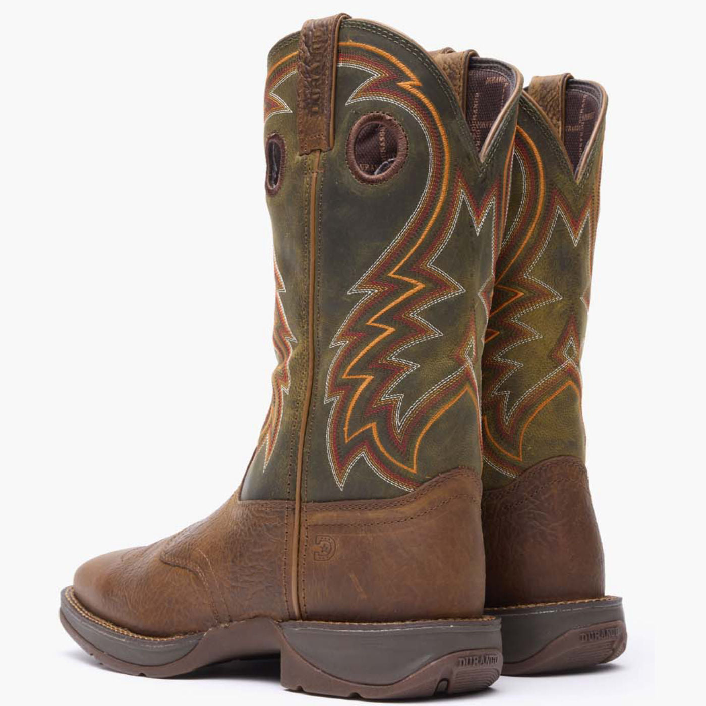 Rebel™ by Durango® Dark Chestnut and Hunter Green Western Boot