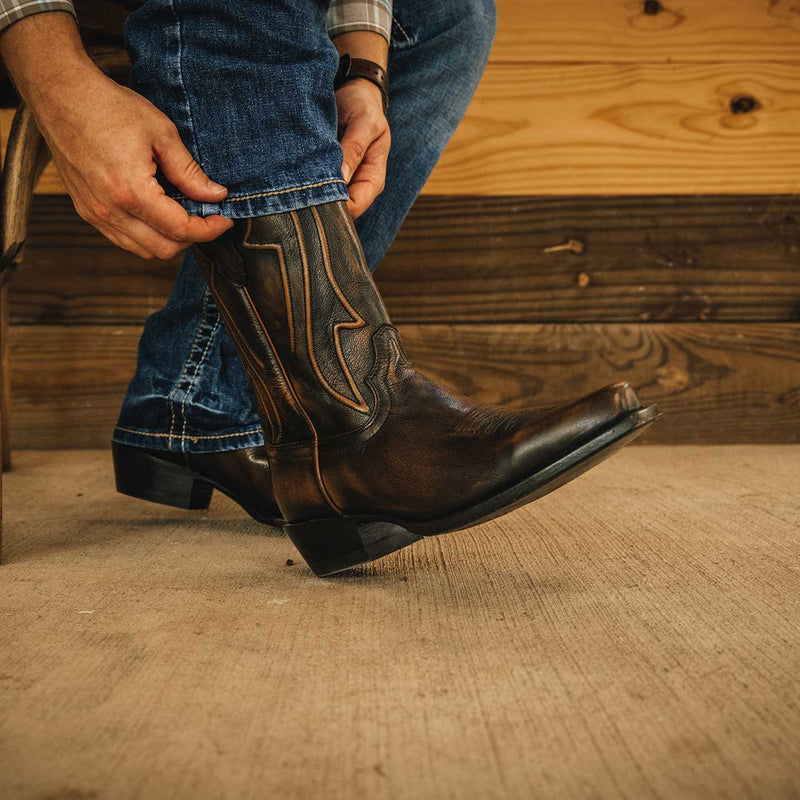 Durango® Santa Fe™ Whiskey Barrel Brown Western Boot - lifestyle