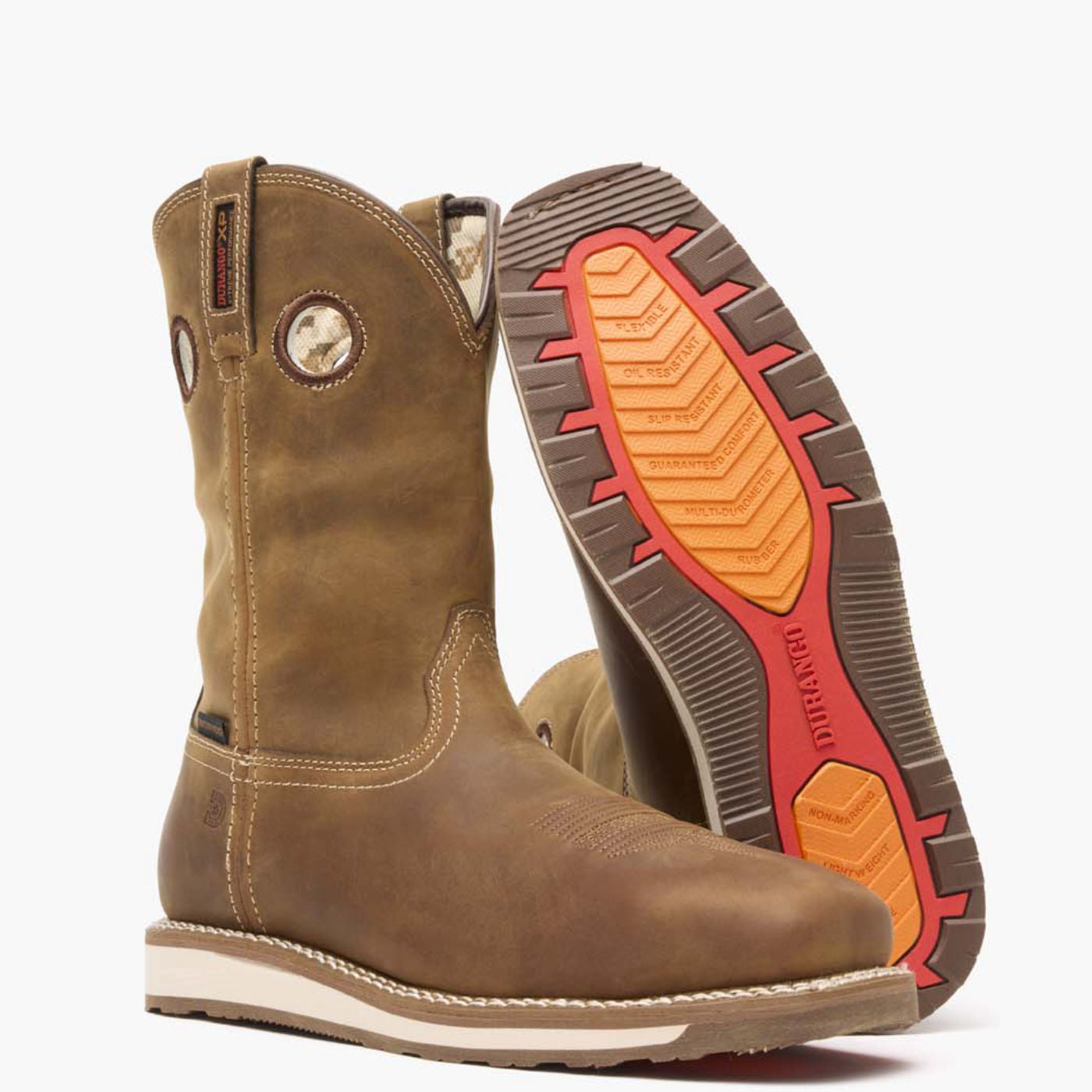 Durango® Maverick WXP Men's Steel Toe Waterproof Western Wedge Work Boot - outsole