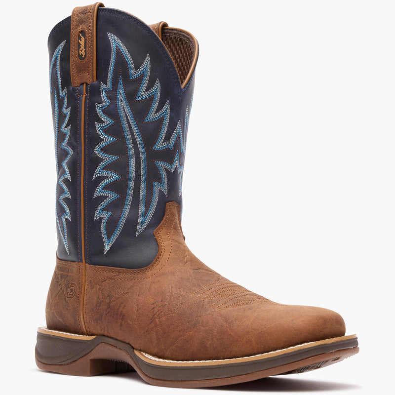 Front view of Durango Rebel Ultra Lite brown square toe western boot