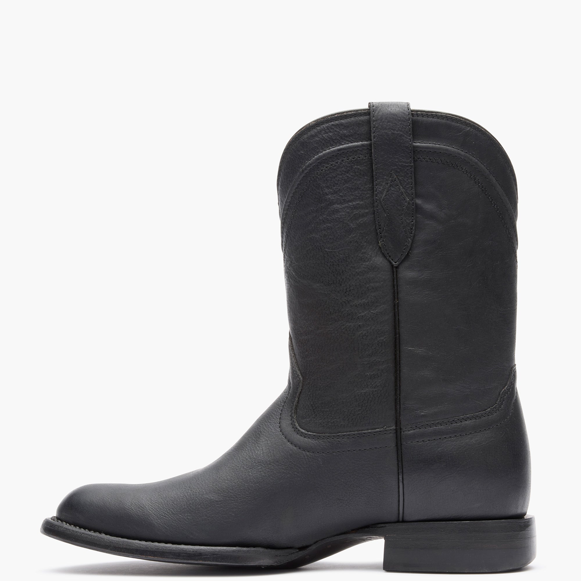 Instep Profile view of Durango® men’s 10” Phantom Black Santa Fe™ Roper Boot
