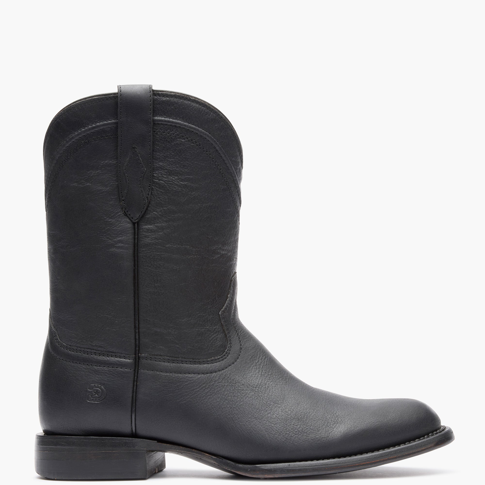  Profile view of Durango® men’s 10” Phantom Black Santa Fe™ Roper Boot