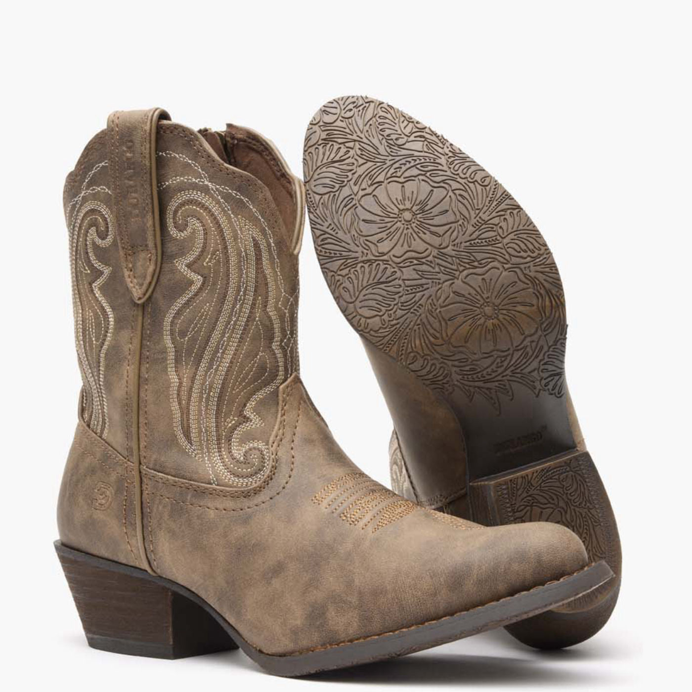Crush by Durango® Women's Distressed Shortie Western Boot - outsole
