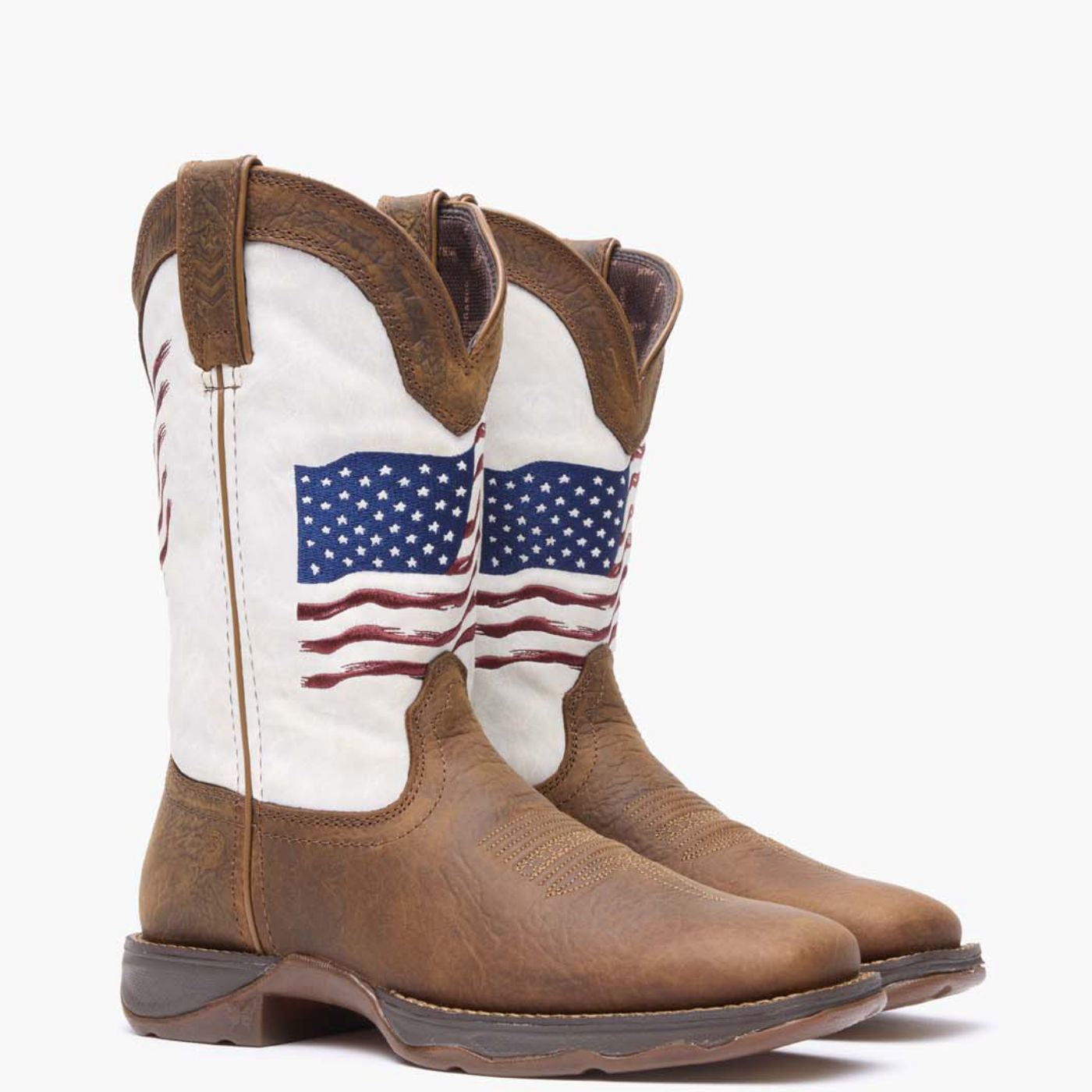 Lady Rebel by Durango® Women's Distressed Flag Embroidery Western Boot - 12