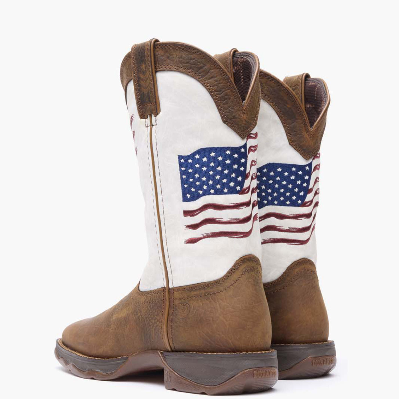 Lady Rebel by Durango® Women's Distressed Flag Embroidery Western Boot - back