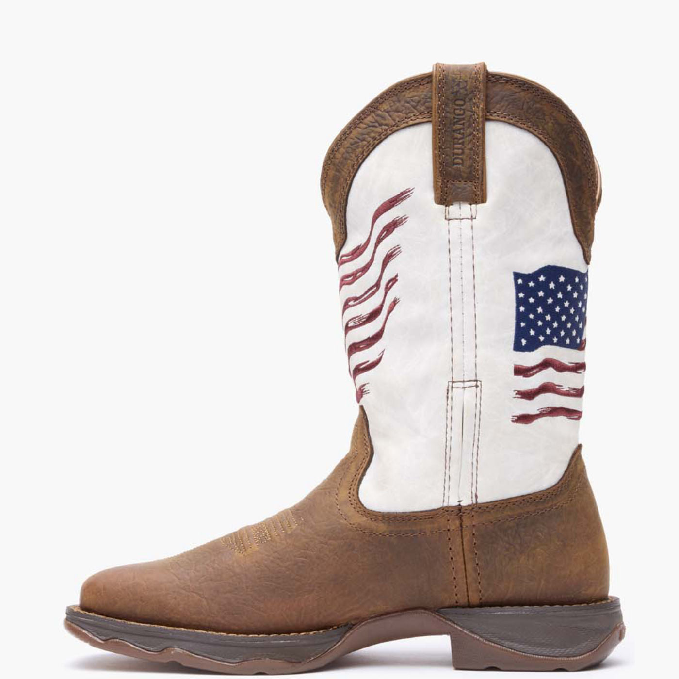 Lady Rebel by Durango® Women's Distressed Flag Embroidery Western Boot - profile