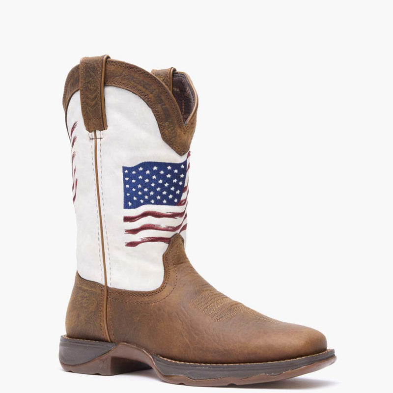 Lady Rebel by Durango® Women's Distressed Flag Embroidery Western Boot - main