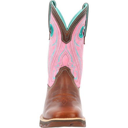 Lady Rebel by Durango® Women's Chestnut & Pink Rose Western Boot