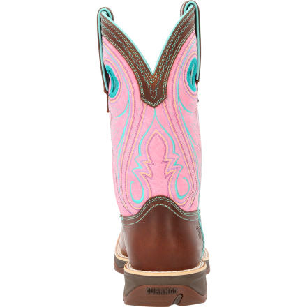 Lady Rebel by Durango® Women's Chestnut & Pink Rose Western Boot