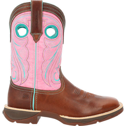 Lady Rebel by Durango® Women's Chestnut & Pink Rose Western Boot