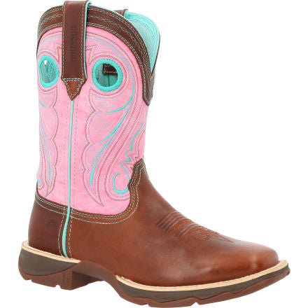 Lady Rebel by Durango® Women's Chestnut & Pink Rose Western Boot