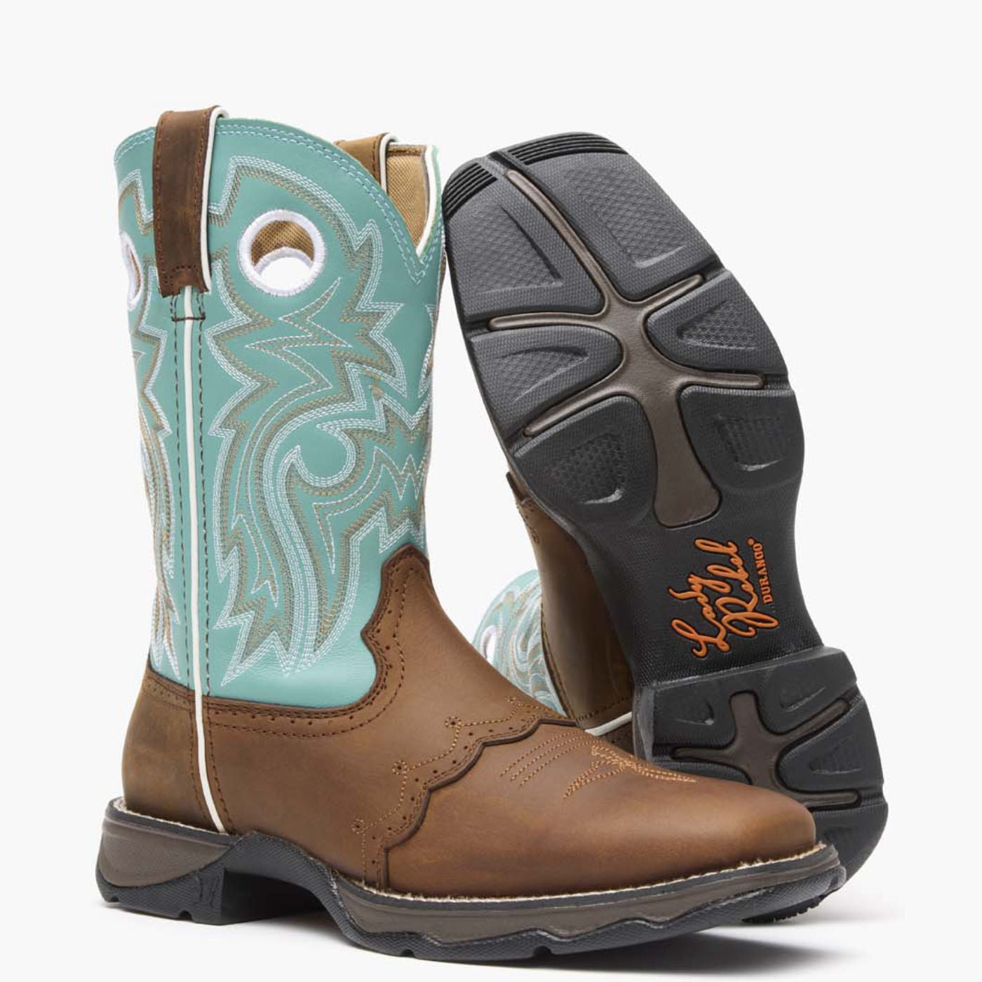Lady Rebel by Durango® Women's Powder n' Lace Saddle Western Boot - outsole