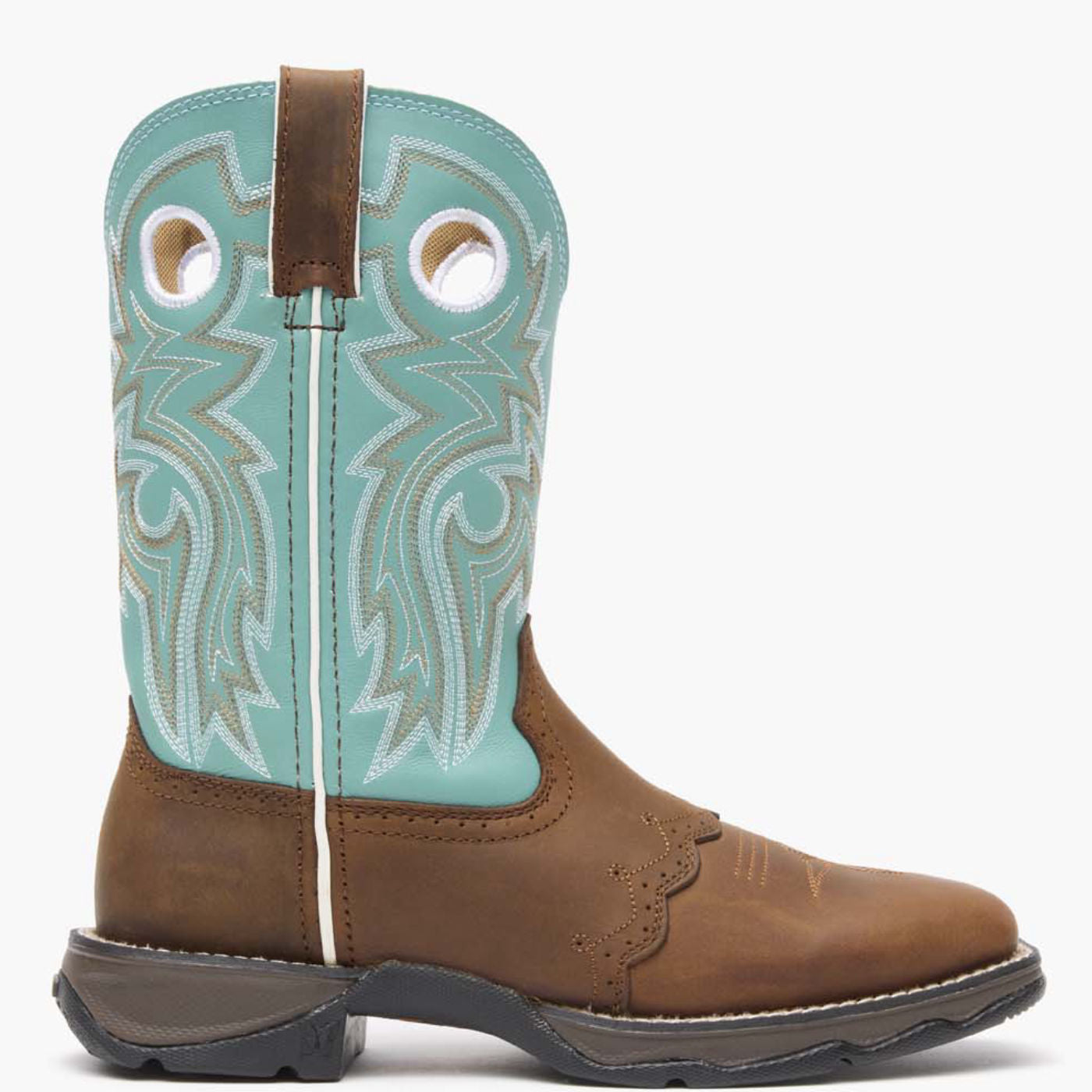Lady Rebel by Durango® Women's Powder n' Lace Saddle Western Boot - profile