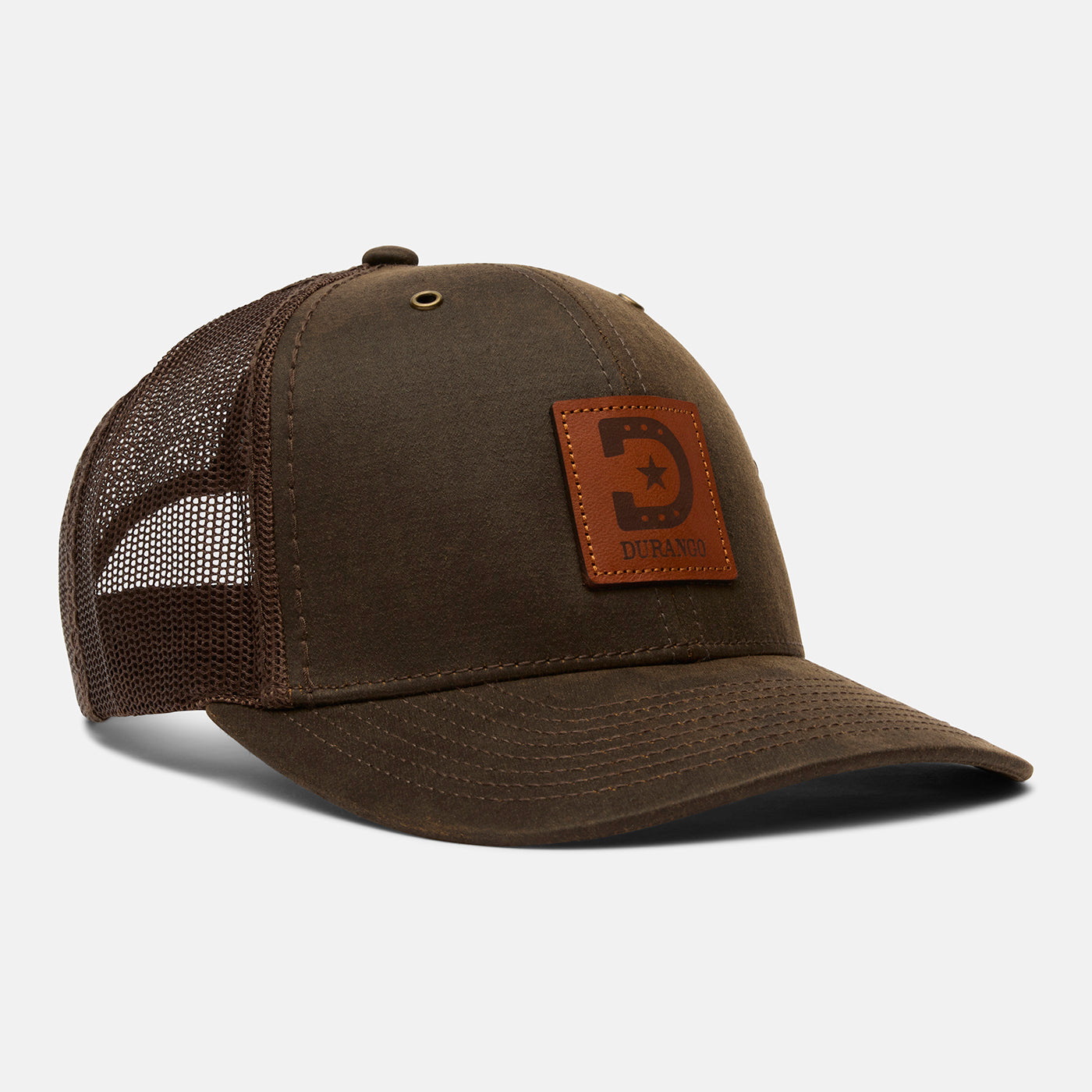Durango oiled brown Richardson ballcap 3/4 view