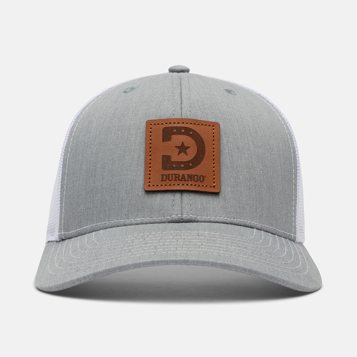 Durango heathered grey and white Richardson ballcap front view