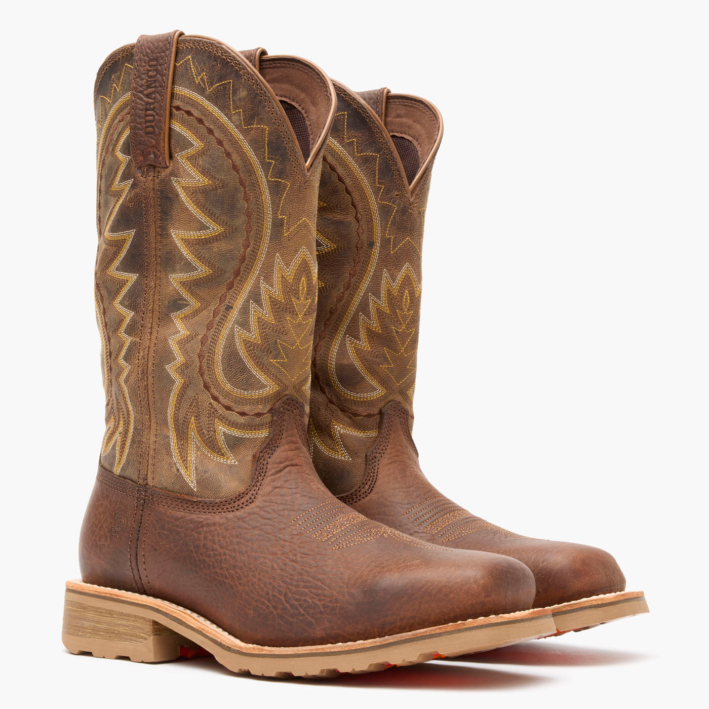 Front pair view of Durango® Maverick Pro Steel Toe Western Work Boot